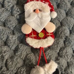 Source Unknown Red and White Santa Ornament